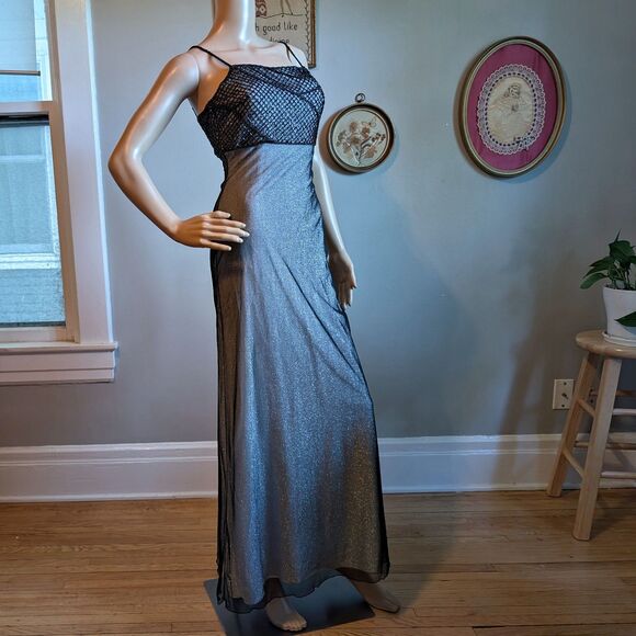 Vintage 90s Papell Boutique Gown Pageant Prom Dress Beaded Whimsygoth Size 6 - Picture 4 of 16